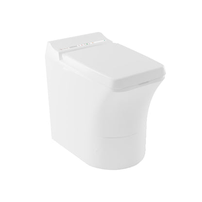 White toilet on a white background