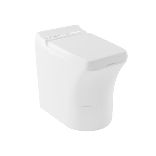 White toilet on a white background